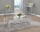 Lille Glass Top Rectangular Coffee Table Accents Chrome