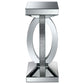 Amalia Square End Table with Lower Shelf Clear Mirror