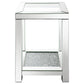 Valentina Square End Table with Glass Top Mirror
