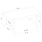 Pala Rectangular Coffee Table with Sled Base White High Gloss and Natural