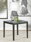 Mozzi Square Faux Marble Side End Table Grey and Black