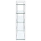 Elmer 5-shelf Bookcase Chrome and Clear