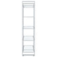 Hartford Glass Shelf Bookcase Chrome