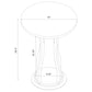 Elton Round Wood Top Accent Plant Stand Cherry