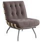 Aloma Armless Tufted Accent Chair Dark Brown