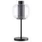 Ingrid Glass Shade Bedside Table Lamp Black