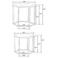 Adger 2-piece Hexagonal Nesting Tables Natural and Black