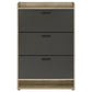 Denia 3-tier Engineered Wood Shoe Cabinet Grey